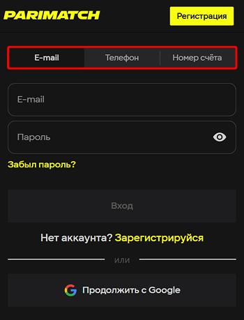 Вход в личный кабинет через мобильное приложение