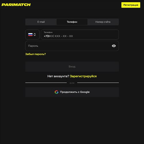 Стандартная страница входа в личный кабинет